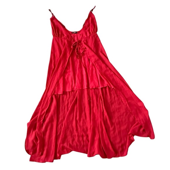SHEIN Vibrant Red Chemise - Picture 2 of 6